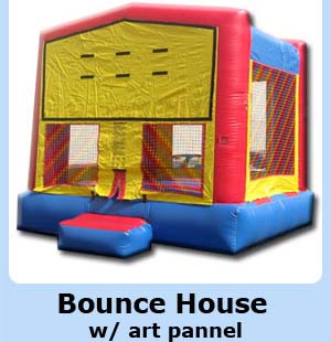 Image Bounce House with art panel Image Bounce House with art panel